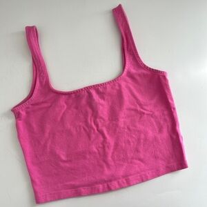 NWOT Forever 21 Longline Hot Pink Bra/Crop Top